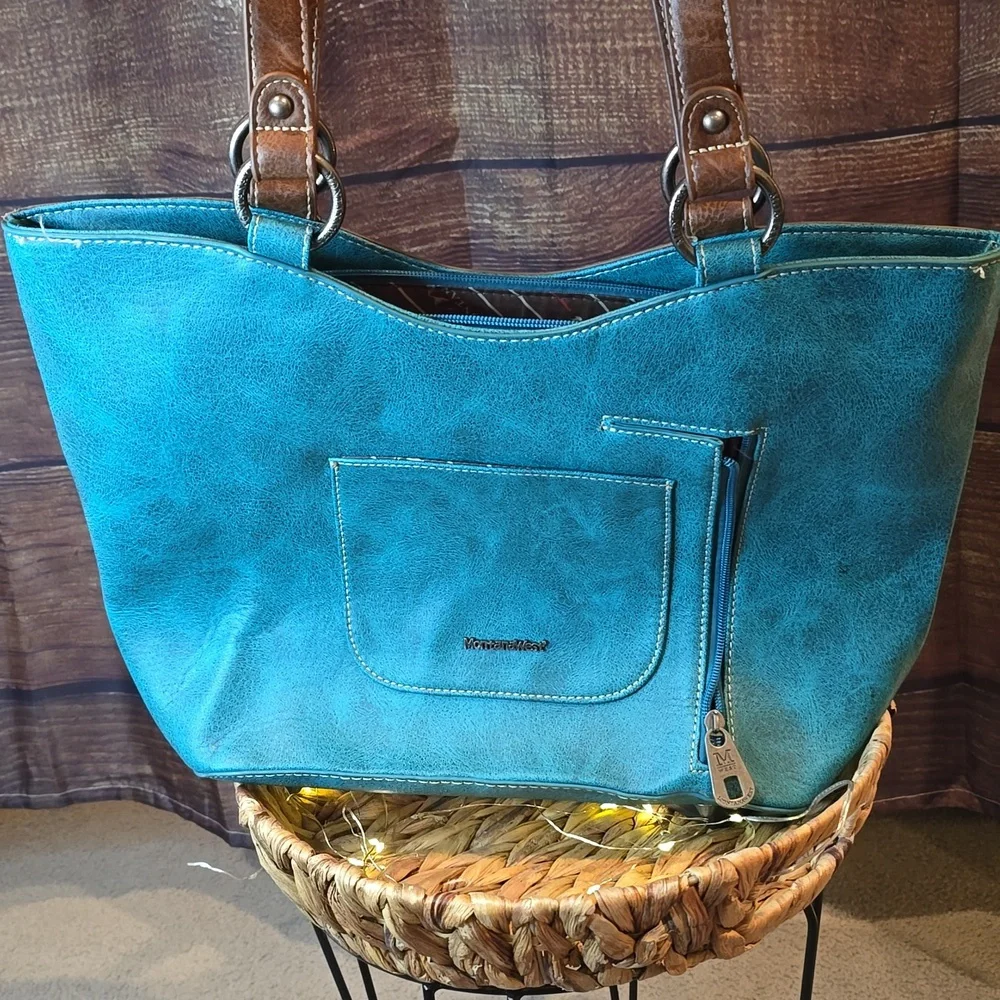 Montana West purse- teal/brown - Picture 4 of 4